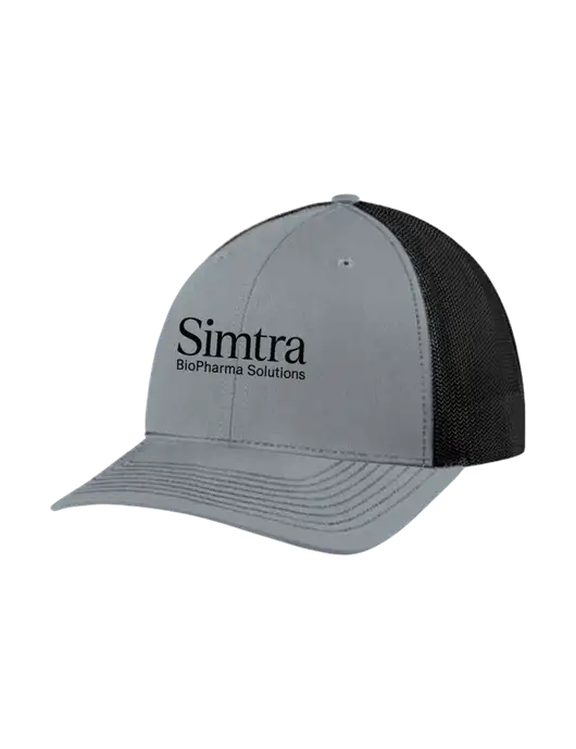 Richardson Adjustable Snapback Original 112 Trucker Cap Heather Grey w/Black Mesh w/Simtra Logo