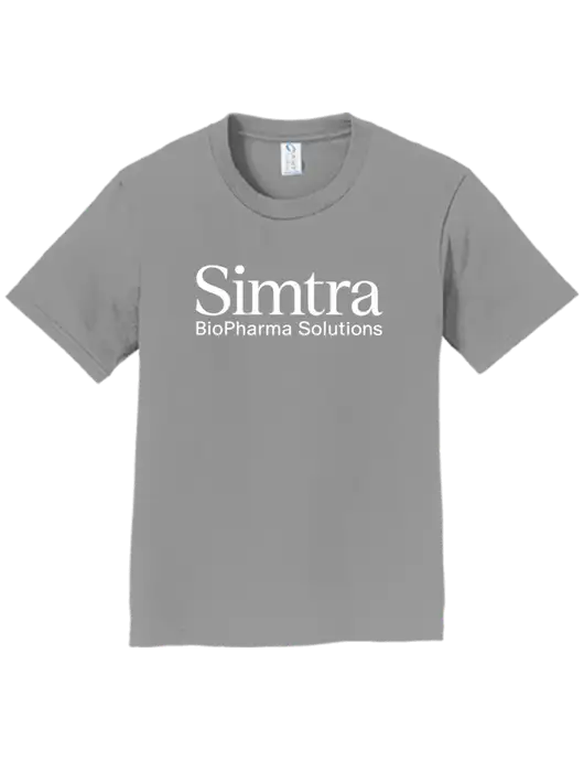 Youth Ring Spun Medium Grey 4.5 oz T-Shirt w/Simtra Logo