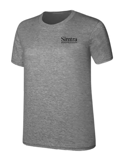 Womens Ring Spun Light Grey Heather 4.5 oz T-Shirt w/Simtra Logo