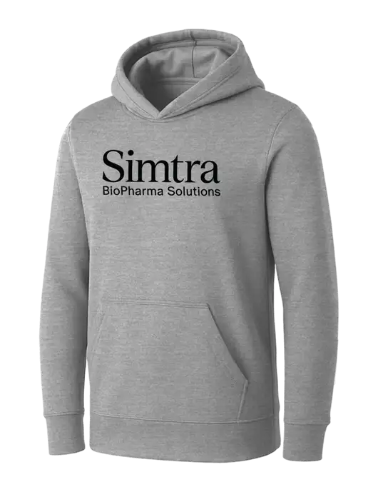 Womens Light Grey Heather Core Fleece Pullover Hooded Sweatshirt w/Simtra Logo