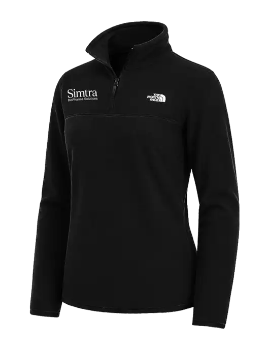 The North Face Womens Black Glacier 1/4-Zip Fleece w/Simtra Logo